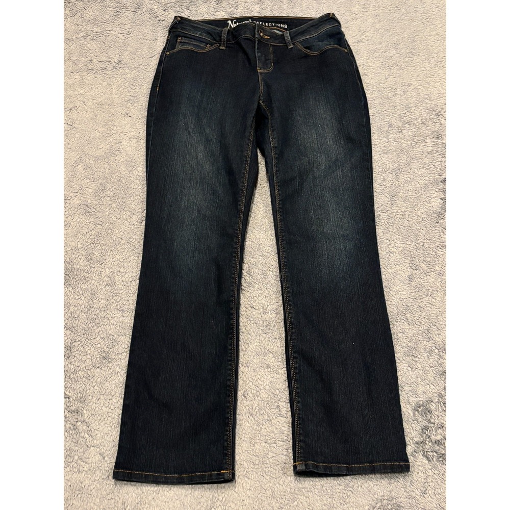 Natural Reflections Jeans Womens 2P Petite Blue Denim Straight Leg Cotton